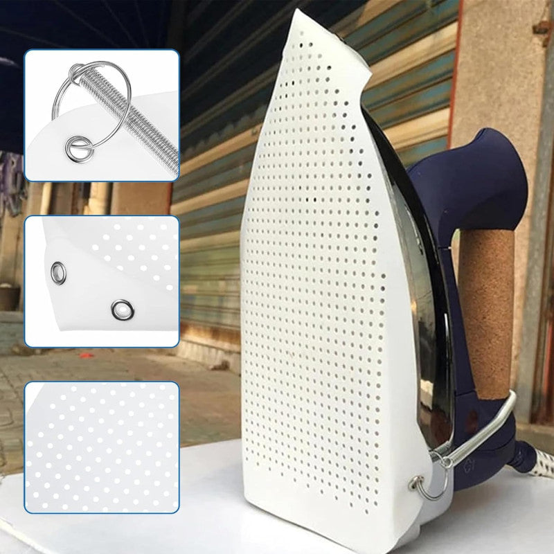 Teflon Iron Cover Protector | Non Stick Garments Care Cover For Iron | Heat Resistant Ironing Shoe for Clothes Protection - Premium Quality - Glorial
