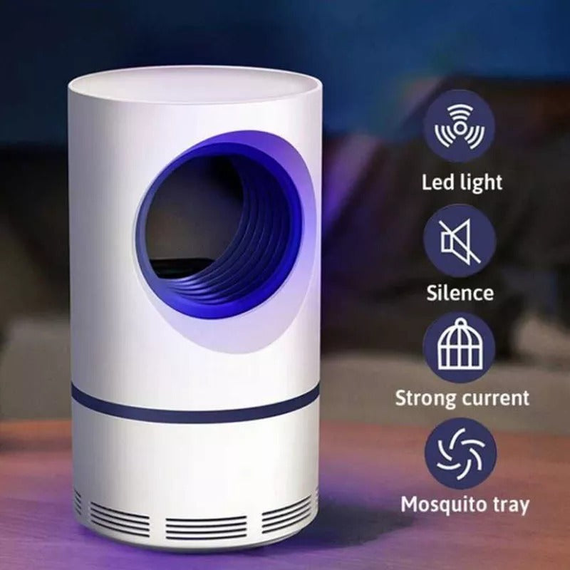 Mosquito Killer Lamp Electric Shocker Round with Charger – Powerful 360° UV Light Insect Trap for Home, Room & Outdoor Use | Safe, Silent & Eco-Friendly Bug Zapper - Glorial