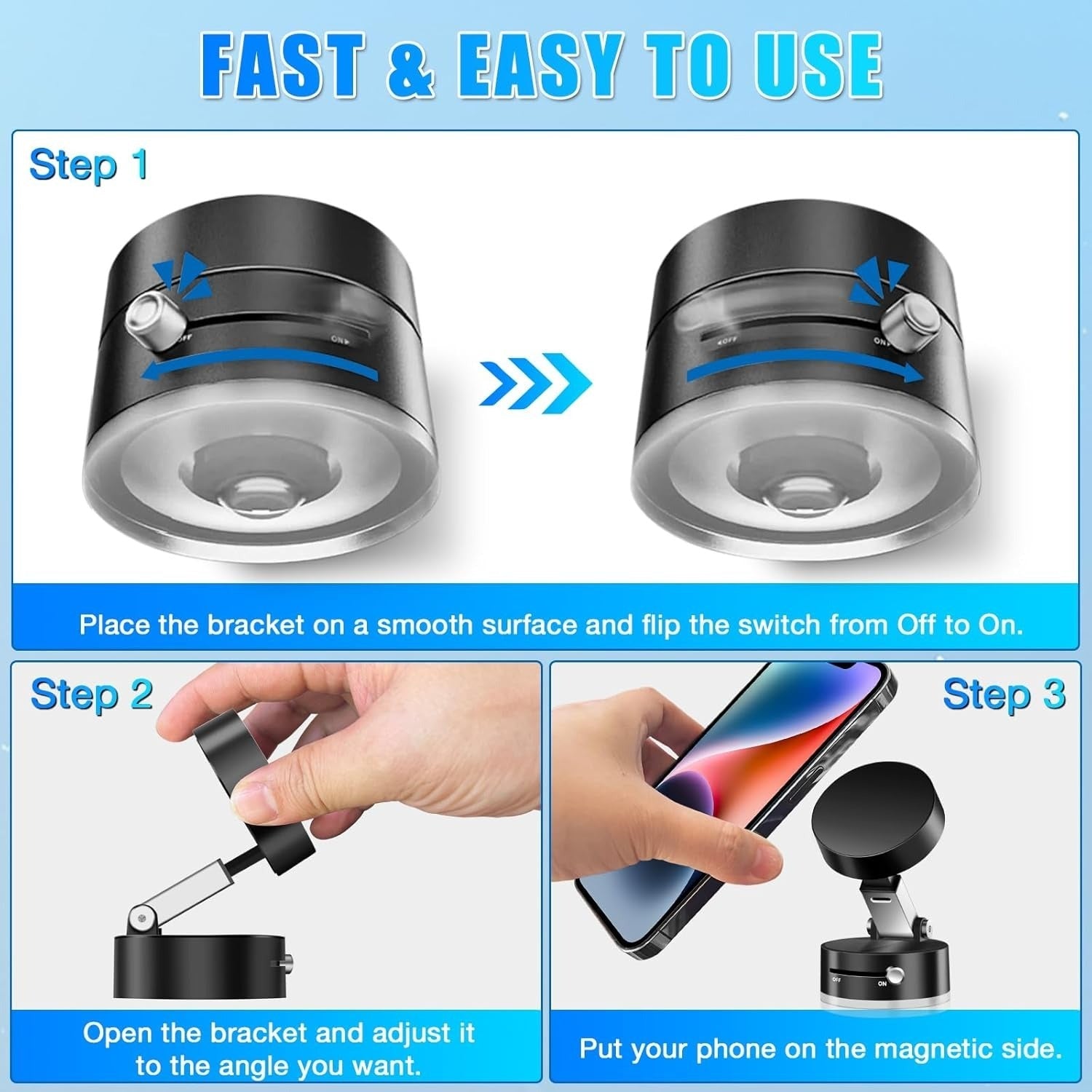 Vacuum Magnetic Phone Holder - Glorial