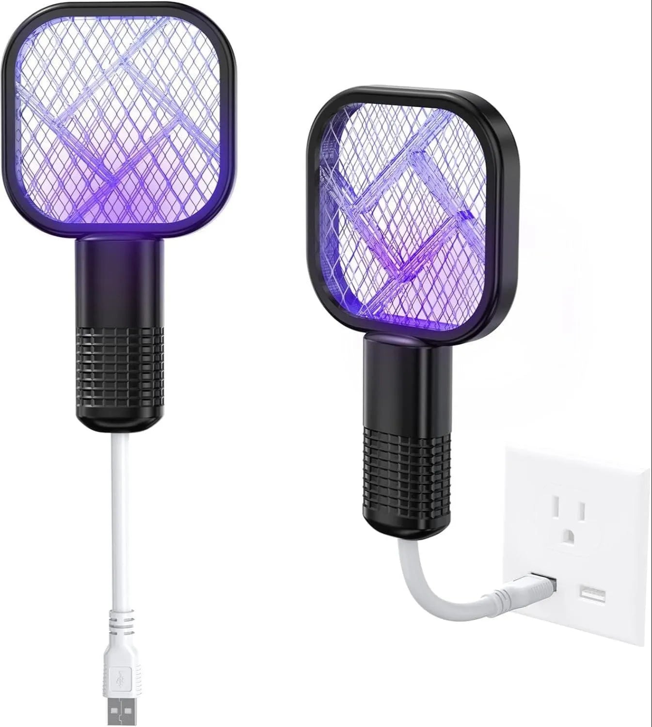 USB Rechargeable Mosquito Killer Racket | Portable Mosquito Repellent Racket With UV Light For Home Office Use - Glorial