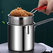 Heavy-Duty Oil Frying Pot with Basket – Crispy, Safe & Easy Cooking 🍟✨ - Glorial